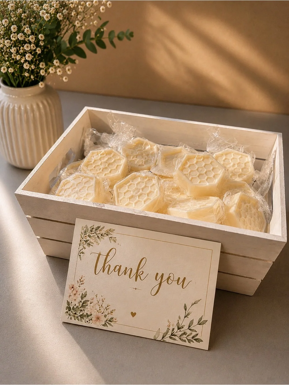 Hexagon Honeycomb Soap Party Favors - Three Different Scents x 12 In Each Scent
